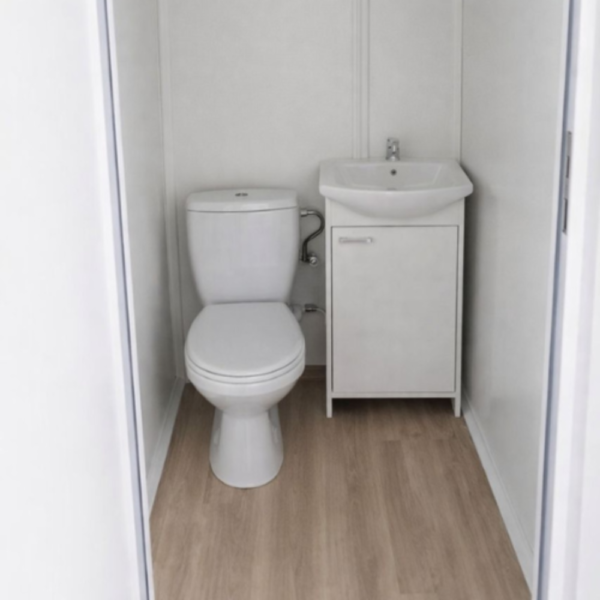 Conteneur bureau de 18 m² avec toilettes Conteneur bureau de 18 m² avec toilettes